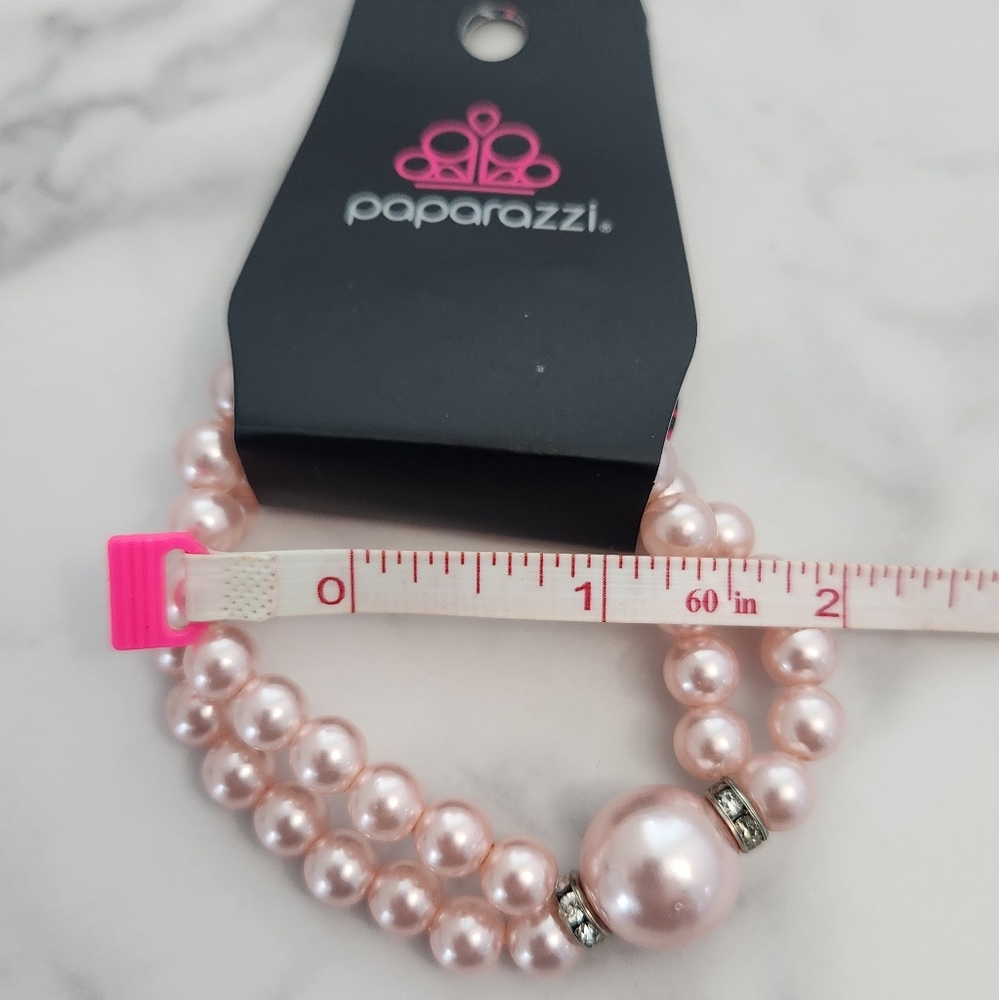 Romantic Redux Beaded Pink Pearl Bracelet By Paparazzi - Picture 6 of 6